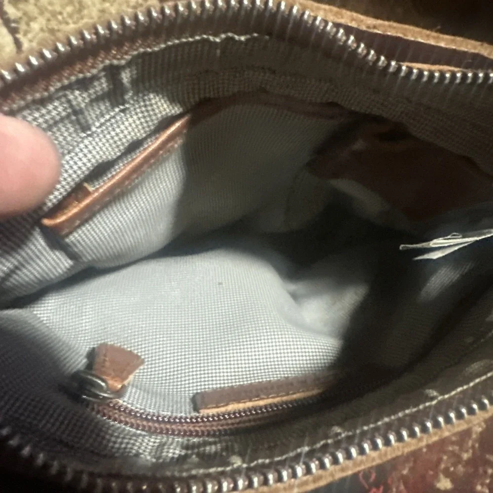 Spikes & Sparrow Brown Leather Crossbody Bag Messenger Small Cognac Distressed